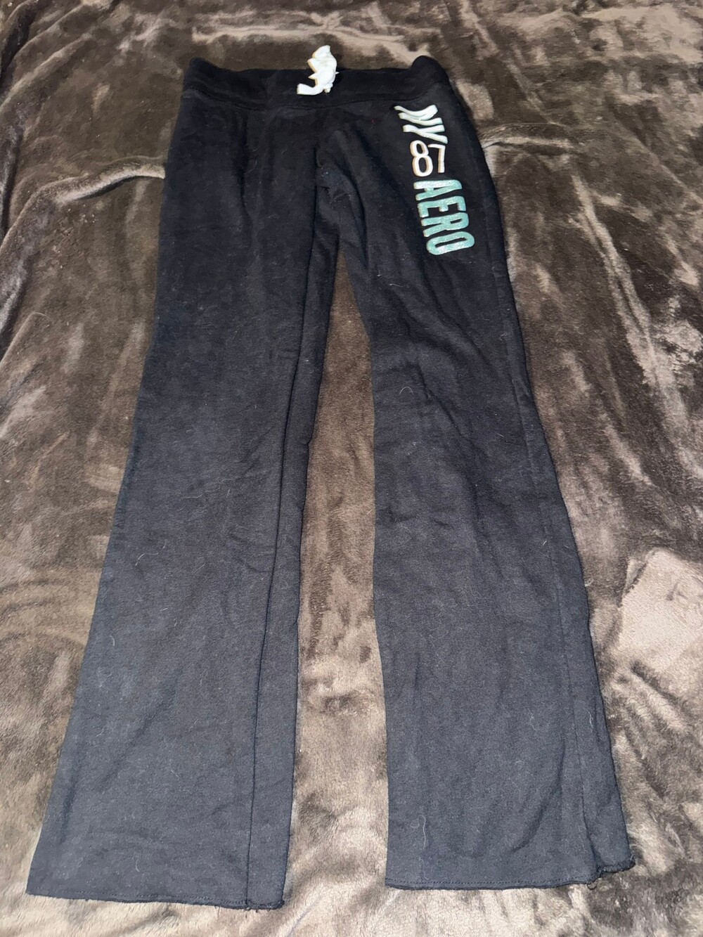Y2K vintage Aeropostale Aero 87 Fit & Flare Black XS Sweatpants Drawstring